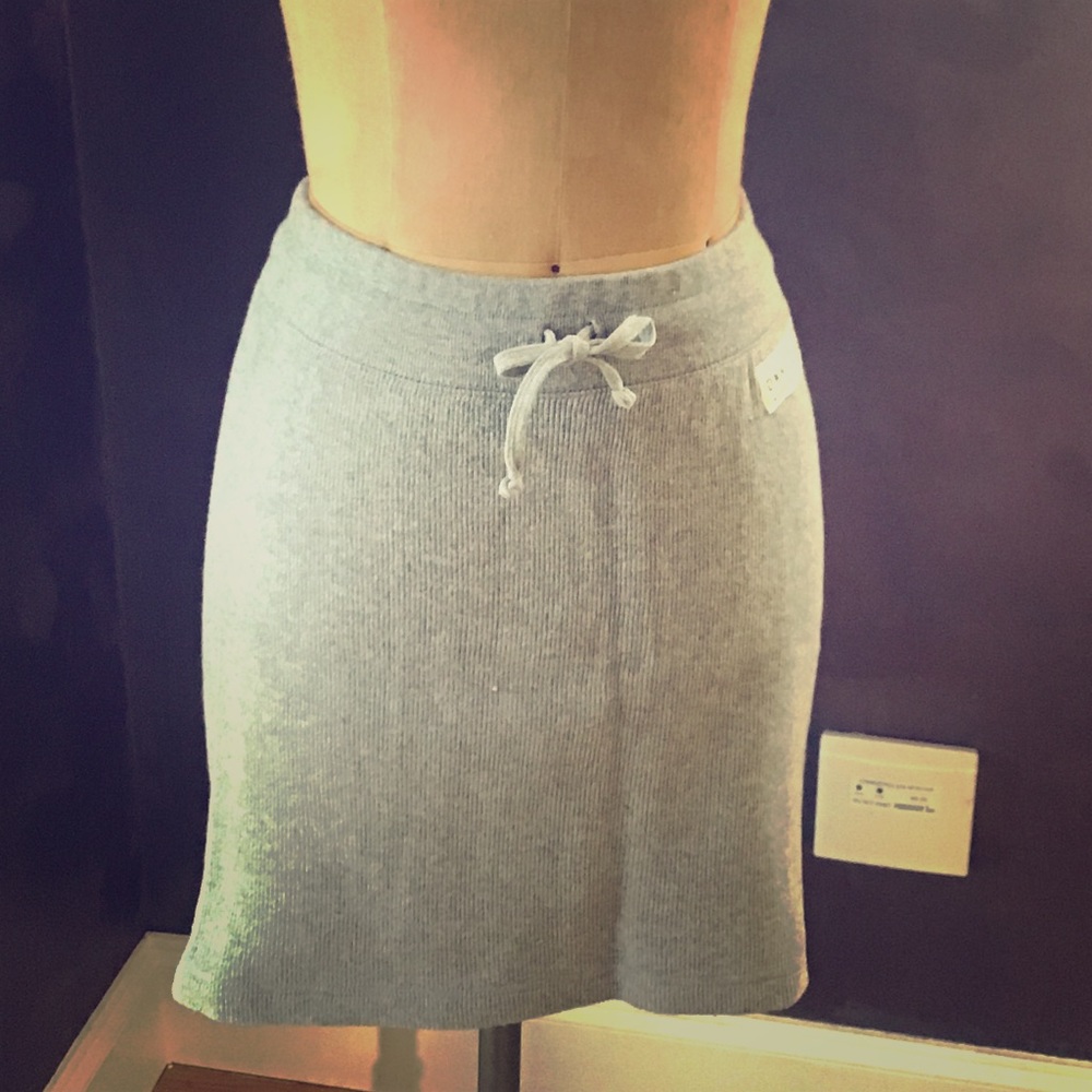 DKNY Cotton Drawstring Skirt